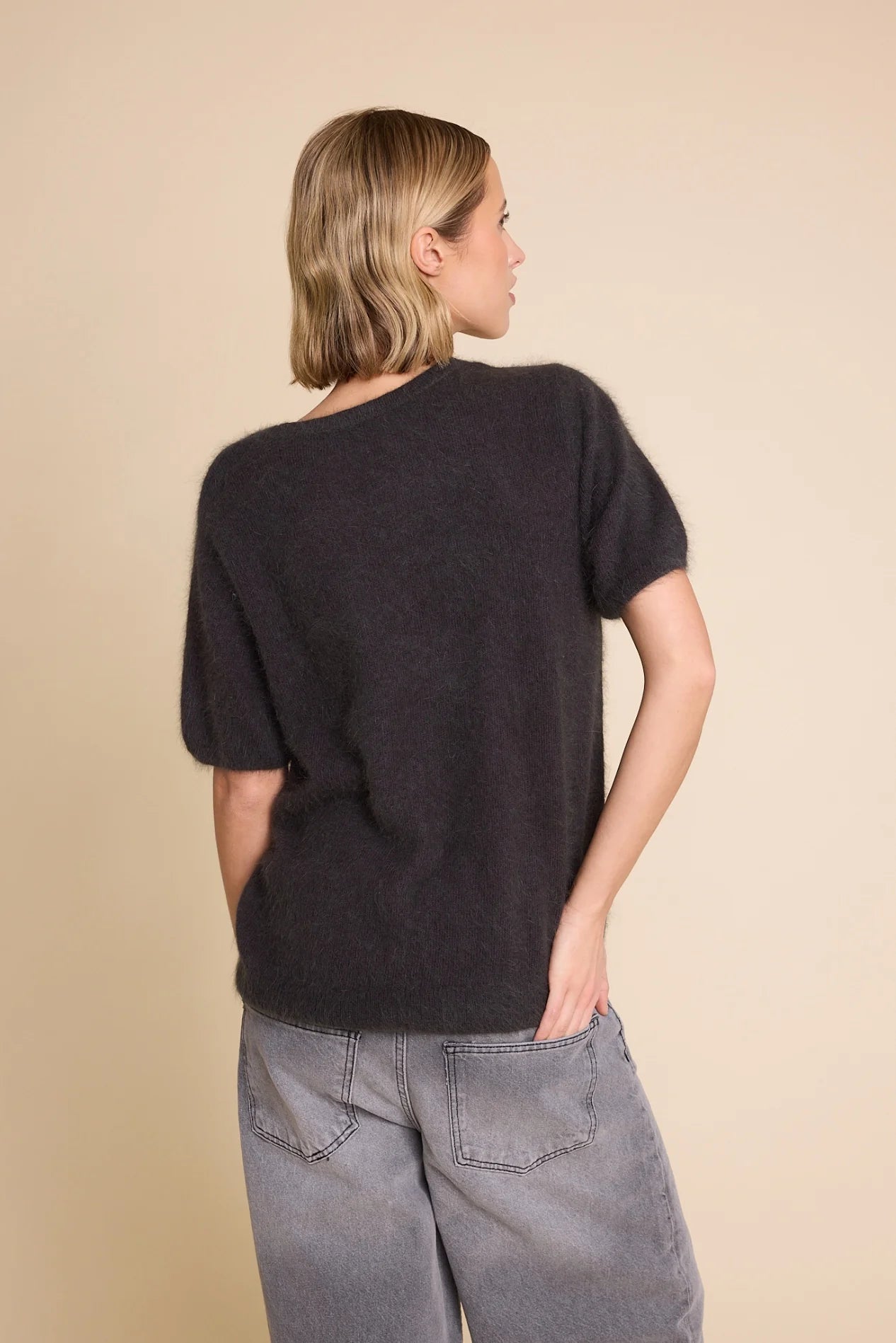 MONROE 24 KNITTED T-SHIRT BROWN