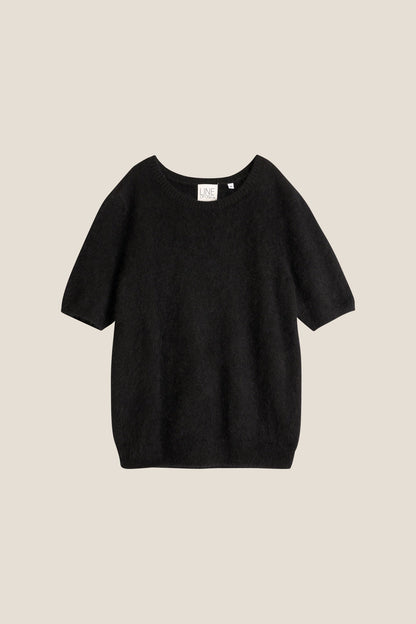 MONROE 24 KNITTED T-SHIRT  BLACK