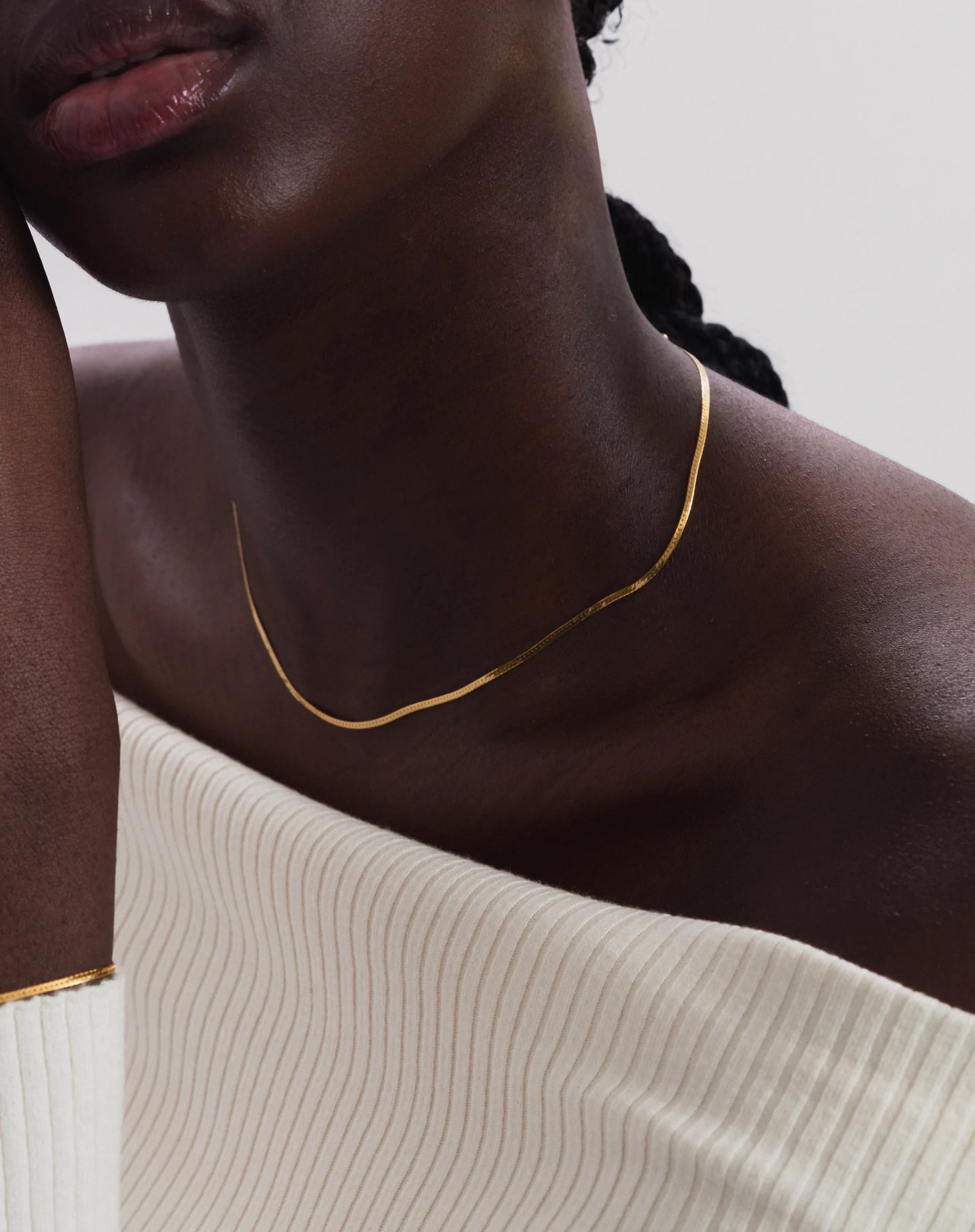 HERRINGBONE NECKLACE GOLD