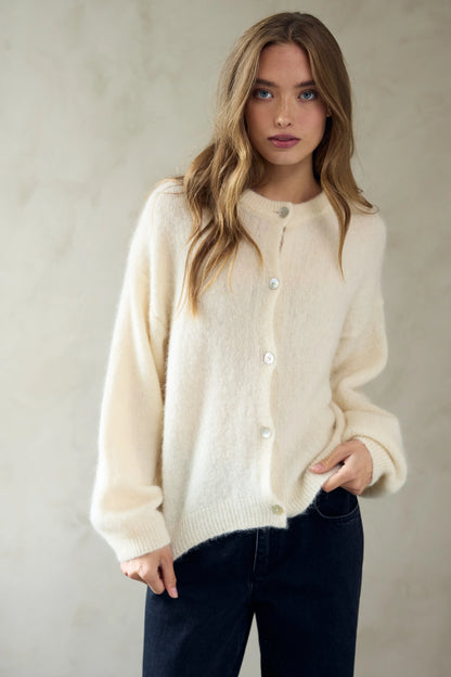 KAE KNIT CARDIGAN OYSTER