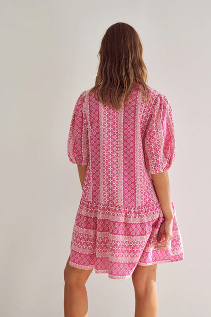 LILLIANA DRESS PINK SUGAR COMBO