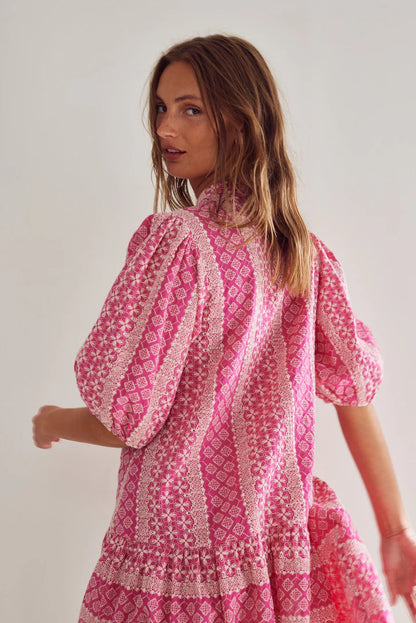 LILLIANA DRESS PINK SUGAR COMBO
