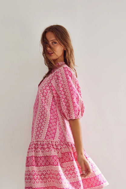 LILLIANA DRESS PINK SUGAR COMBO
