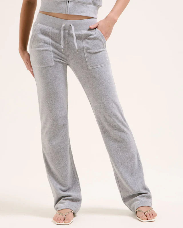 CAISA LOW RISE PANT SILVER MARL
