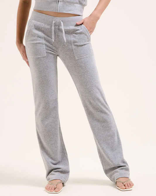 CAISA LOW RISE PANT SILVER MARL