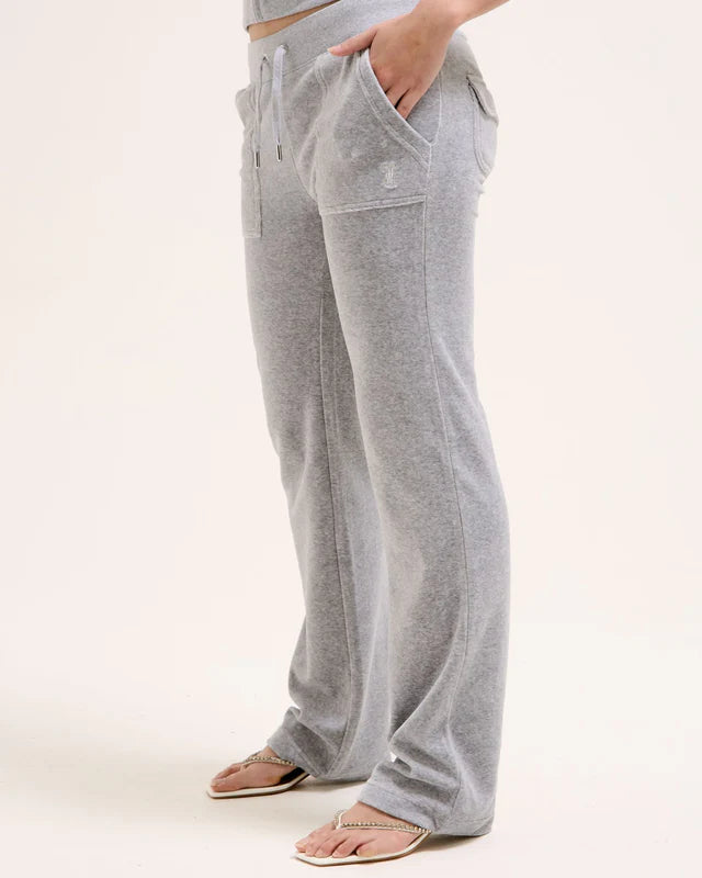 CAISA LOW RISE PANT SILVER MARL
