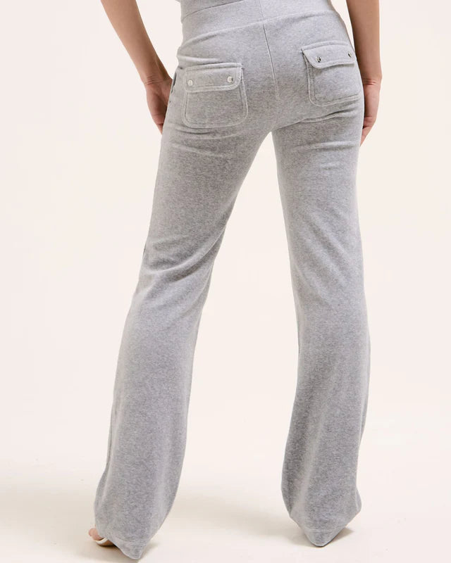 CAISA LOW RISE PANT SILVER MARL
