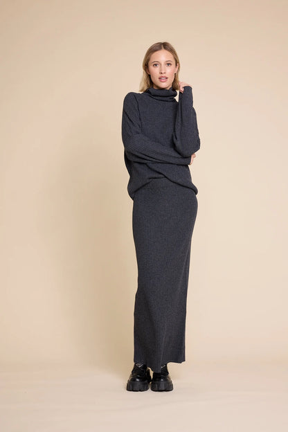 NEW MARTINE RIBBED SWEATER ANTRACITE