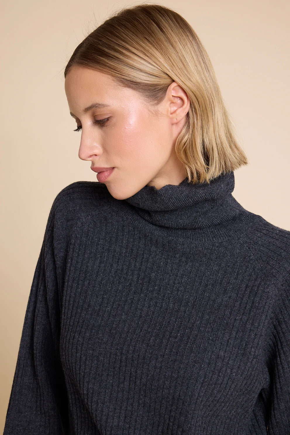 NEW MARTINE RIBBED SWEATER ANTRACITE