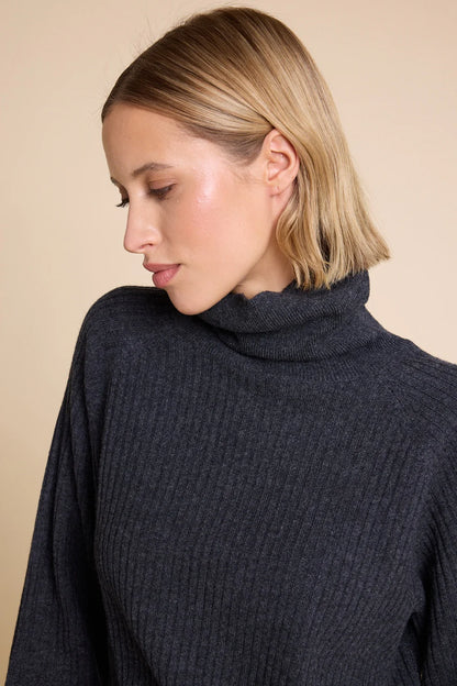 NEW MARTINE RIBBED SWEATER ANTRACITE
