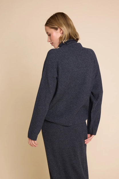 NEW MARTINE RIBBED SWEATER ANTRACITE