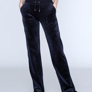 DEL RAY CLASSIC VELOUR JOGGEBUKSE NIGHT SKY MØRKEBLÅ