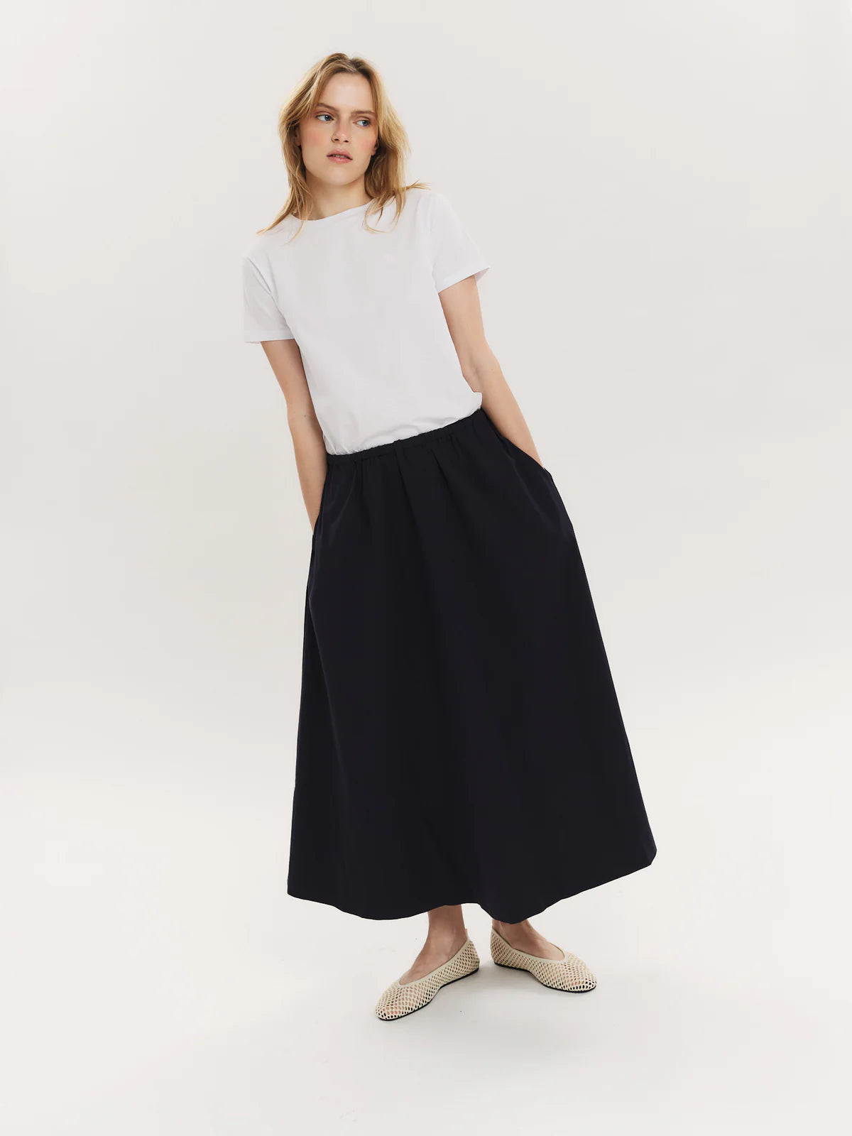 FOREVER STRING SKIRT NAVY