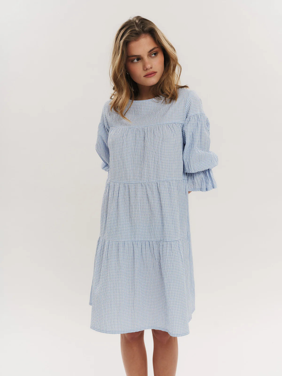 INDIANA DRESS DUSTY BLUE