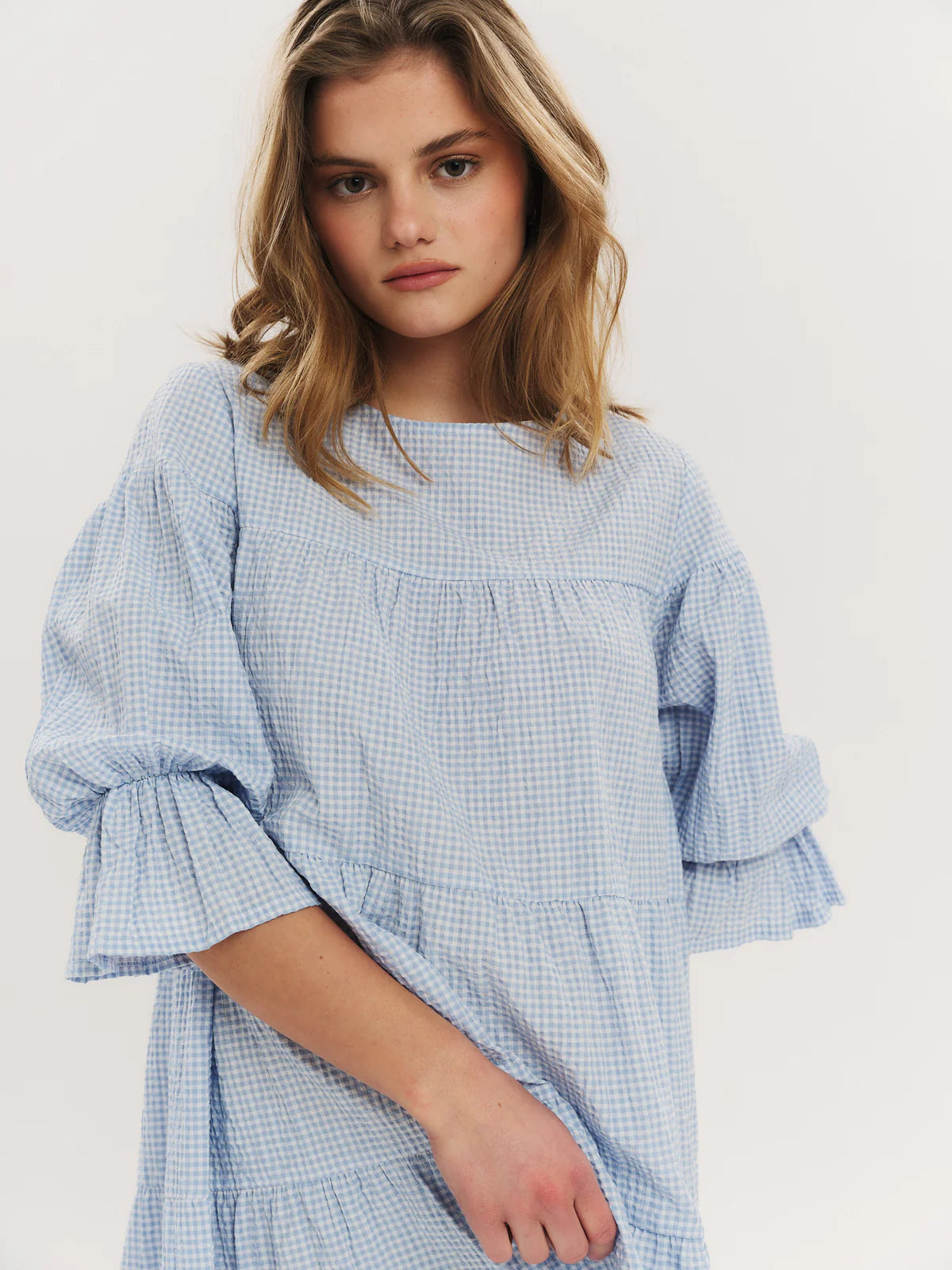 INDIANA DRESS DUSTY BLUE