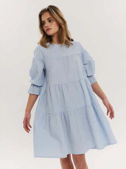 INDIANA DRESS DUSTY BLUE