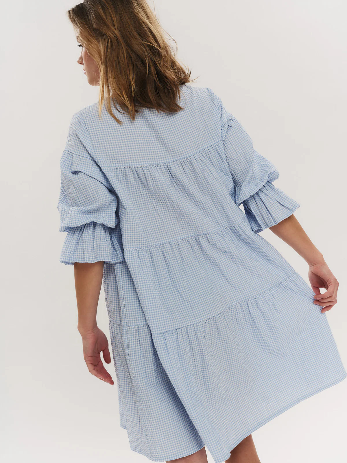INDIANA DRESS DUSTY BLUE