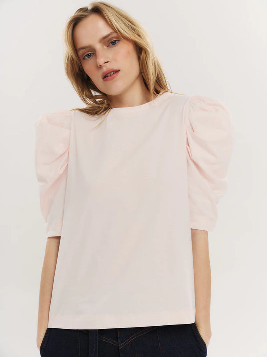 EMPIRE COTTON TEE SOFT PINK