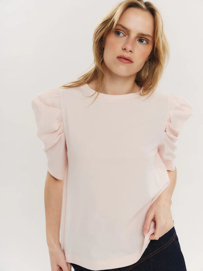 EMPIRE COTTON TEE SOFT PINK