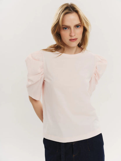 EMPIRE COTTON TEE SOFT PINK