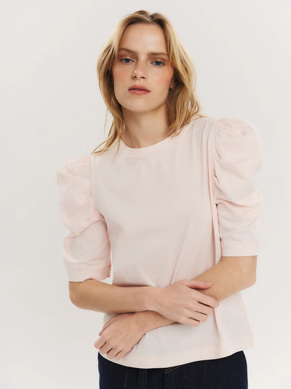 EMPIRE COTTON TEE SOFT PINK