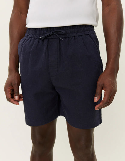 OTTO LINEN SHORTS DARK NAVY