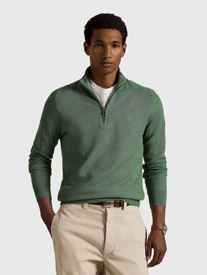 COTTON ZIP PULLOVER FATIGUE