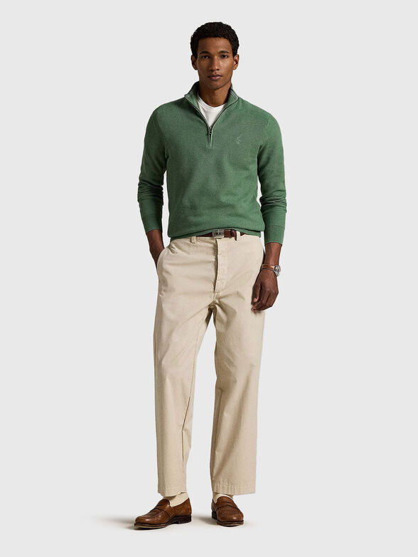 COTTON ZIP PULLOVER FATIGUE