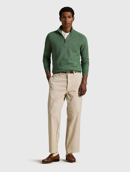 COTTON ZIP PULLOVER FATIGUE