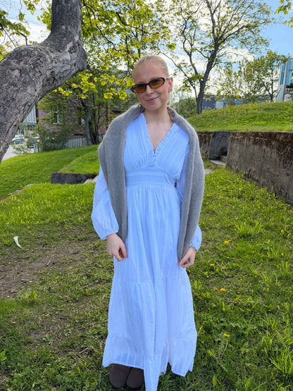 UMI LONG COTTON DRESS WHITE