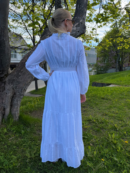 UMI LONG COTTON DRESS WHITE