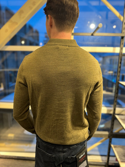 LONG SLEEVE WOOL PULLOVER OLIVE