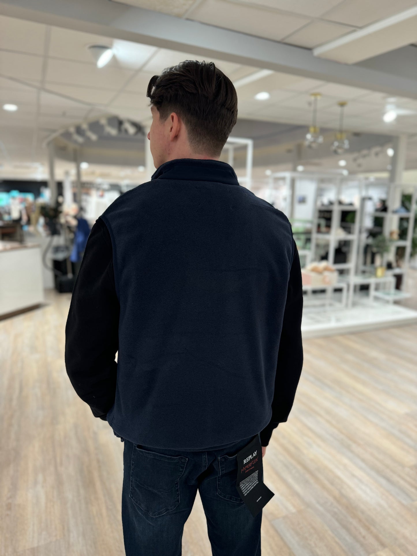 DOVRE FLEECE VEST -BLÅ