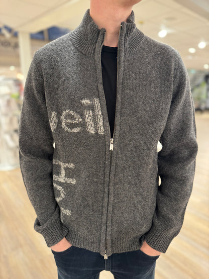 HAZA LOGO WOOL CARDIGAN