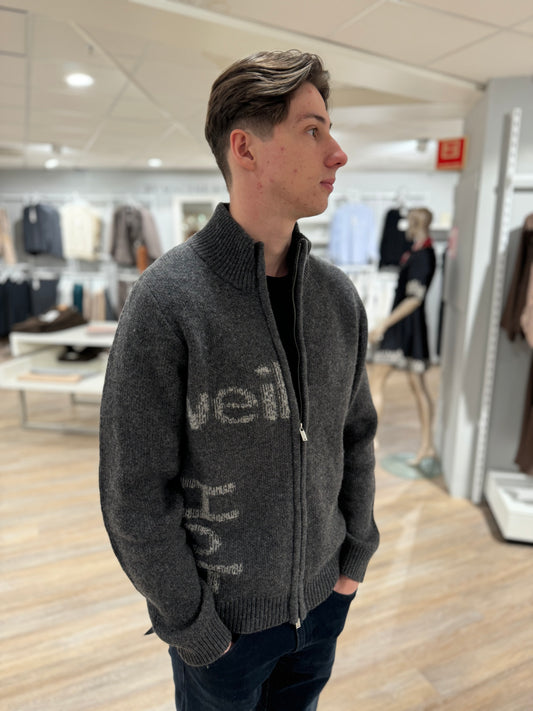 HAZA LOGO WOOL CARDIGAN