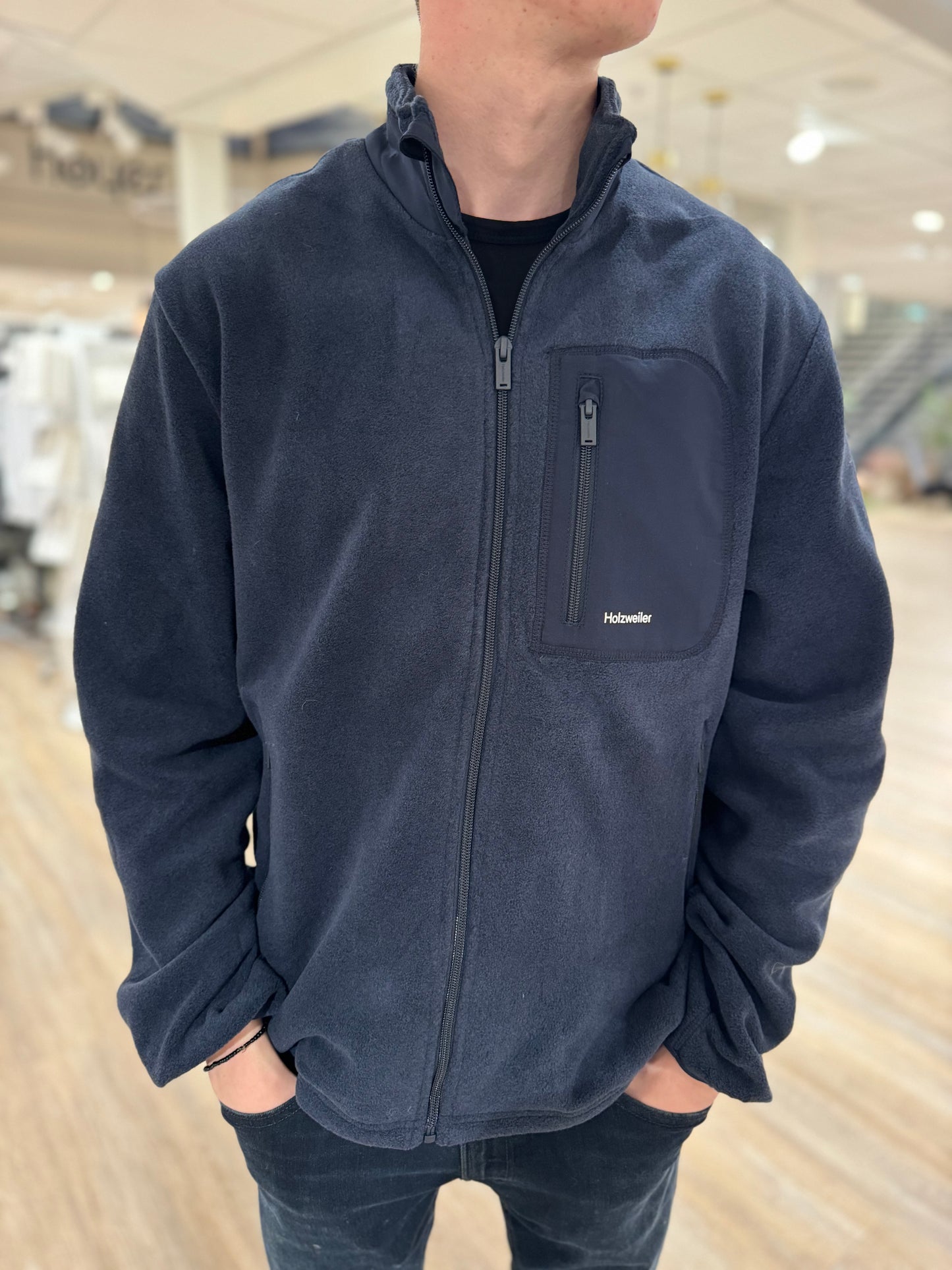 DOVRE FLEECE JACKET - BLÅ