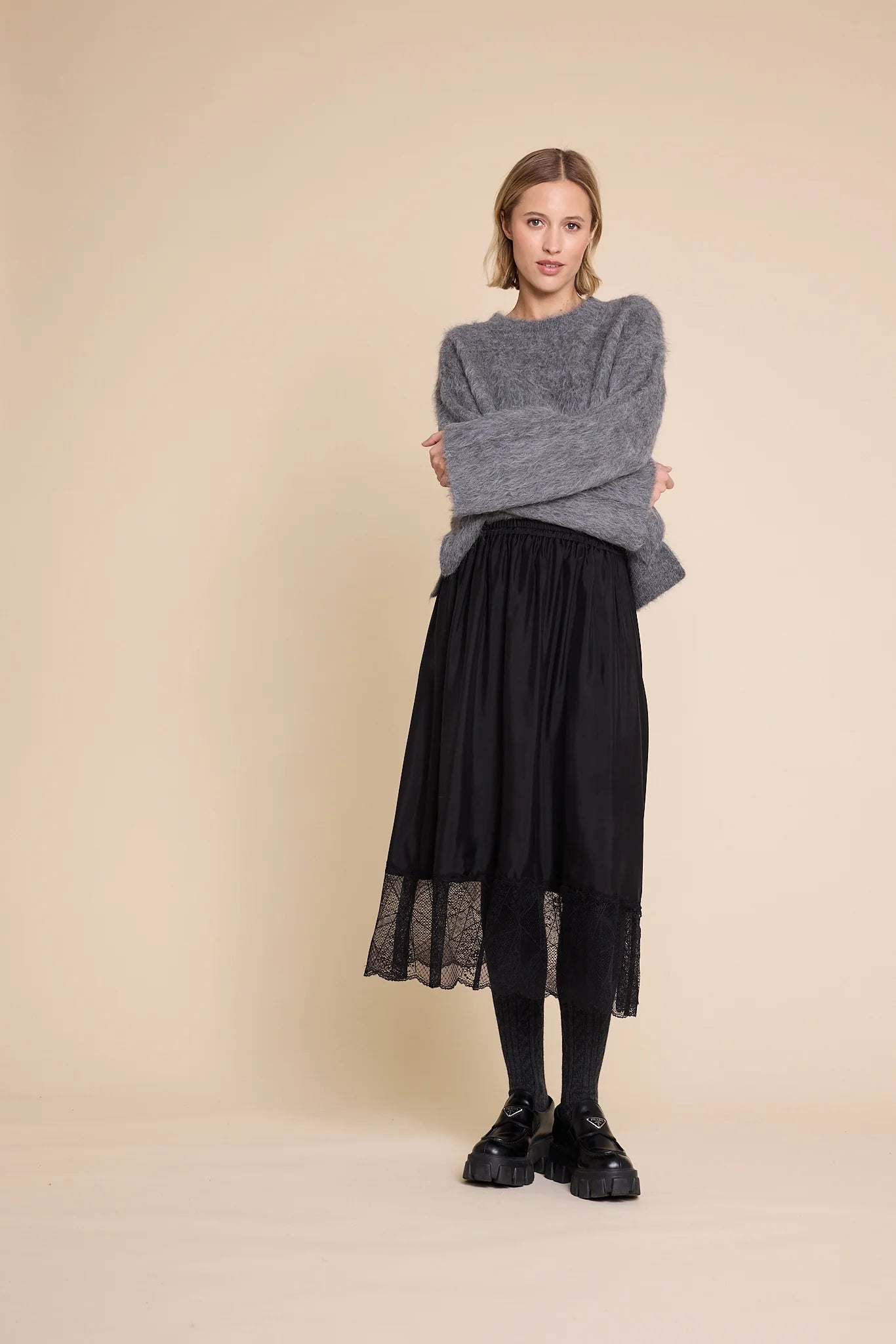 PIPER SOLID SWEATER ANTRACITE