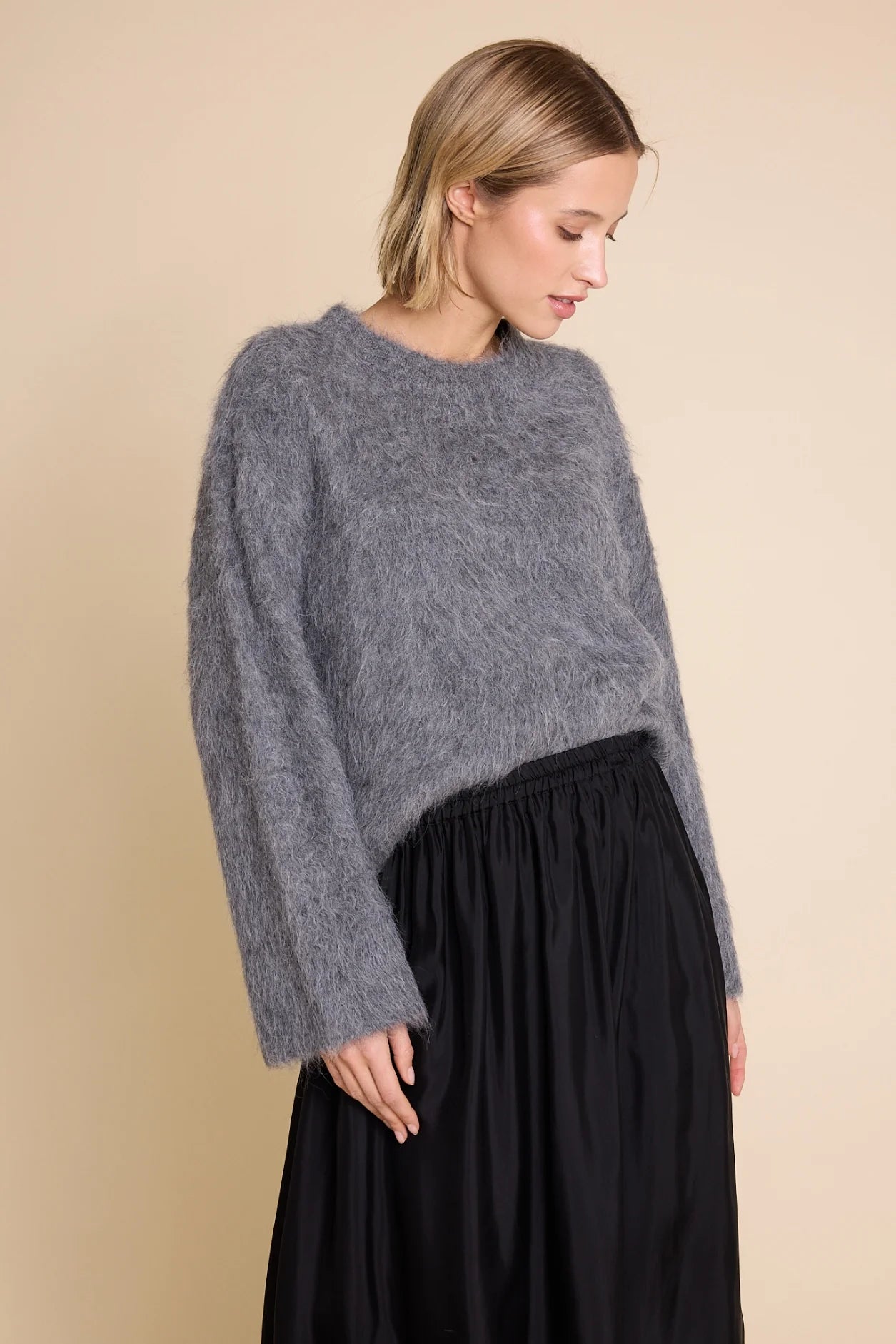 PIPER SOLID SWEATER ANTRACITE