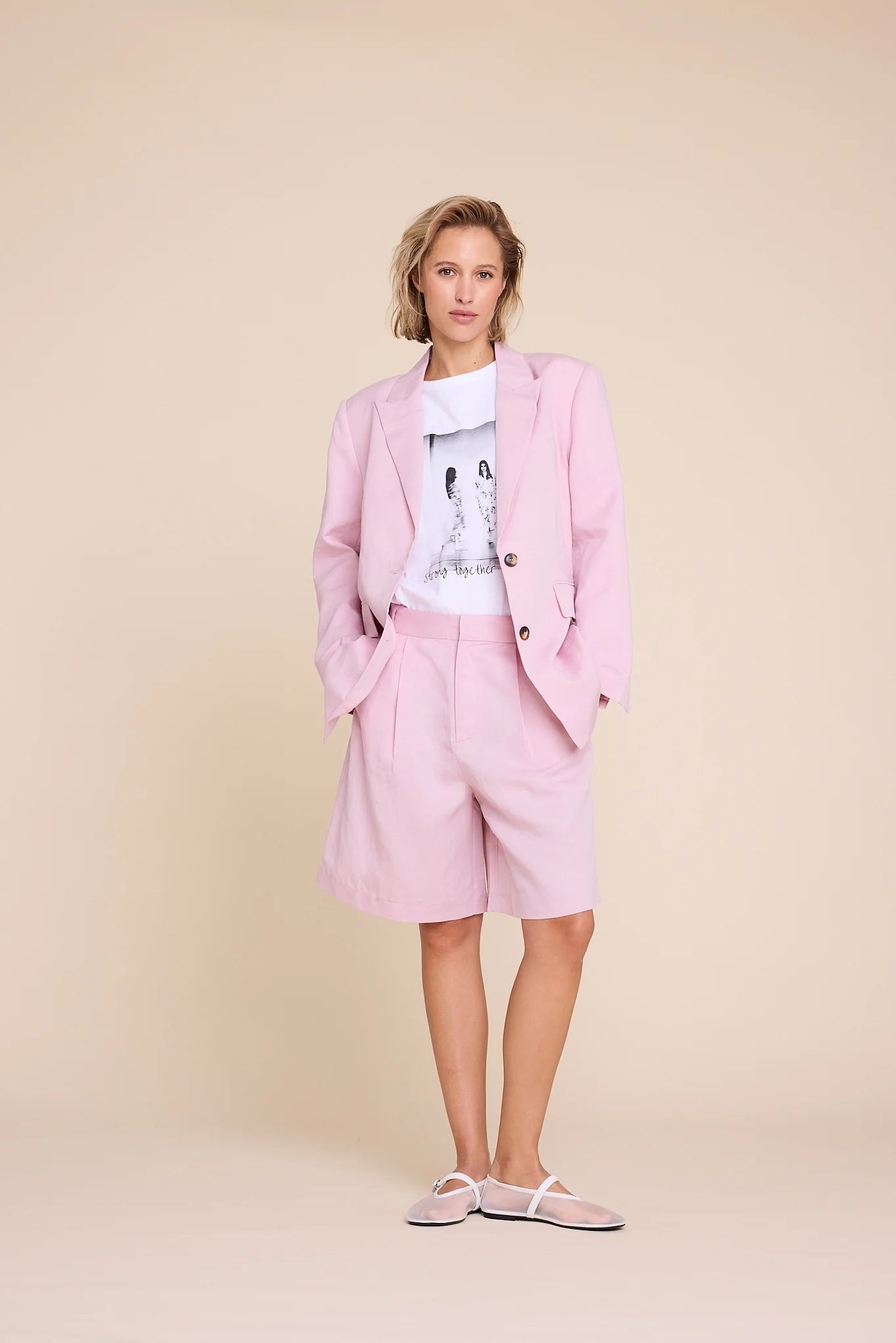 PLUTO LINEN SHORTS PINK