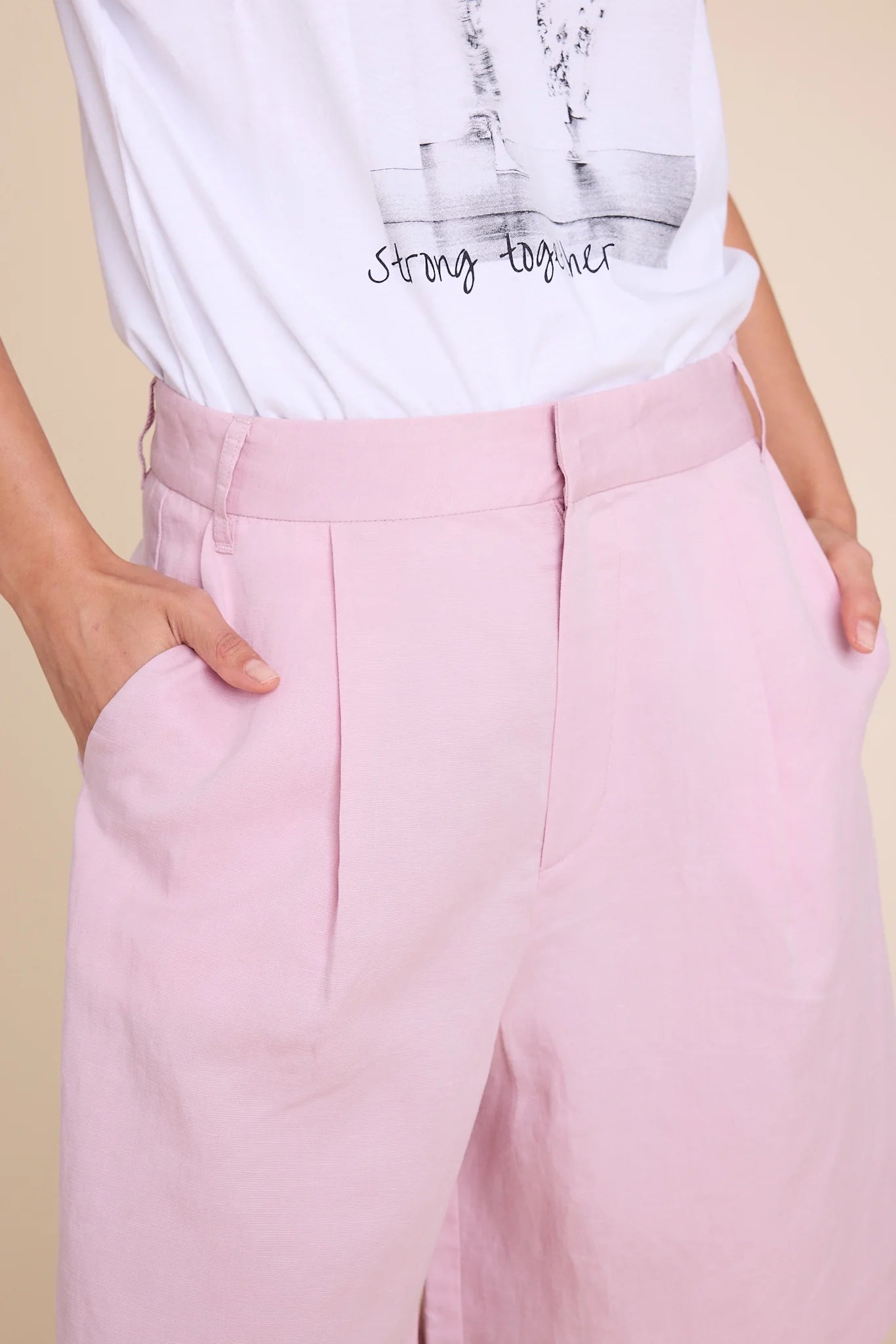PLUTO LINEN SHORTS PINK