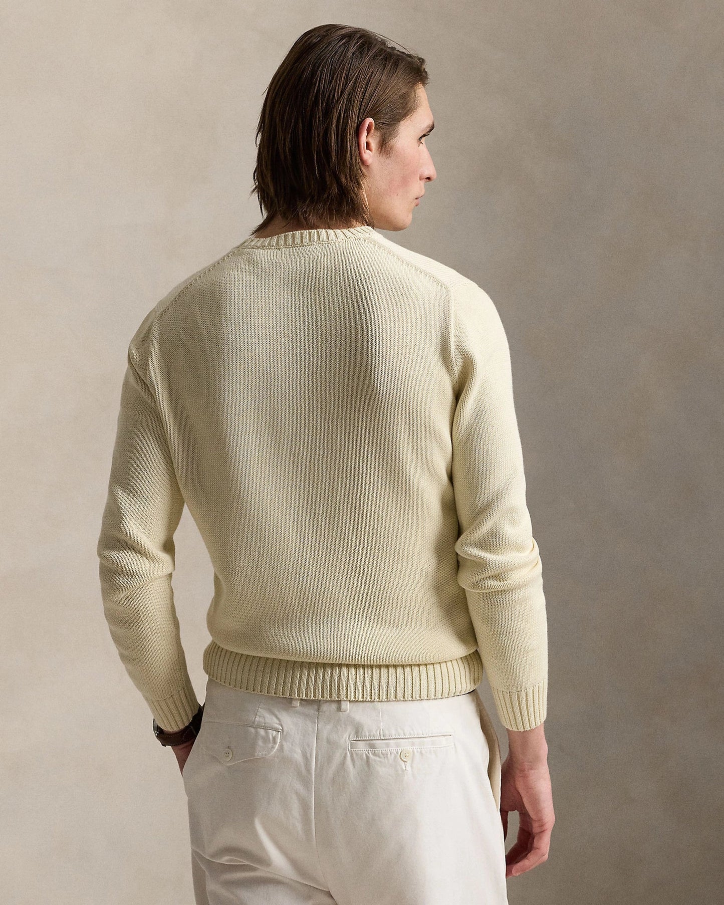 COTTON CREWNECK SWEATER ANDOVER CREAM