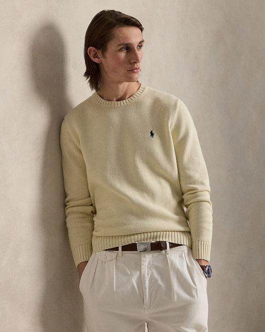 COTTON CREWNECK SWEATER ANDOVER CREAM