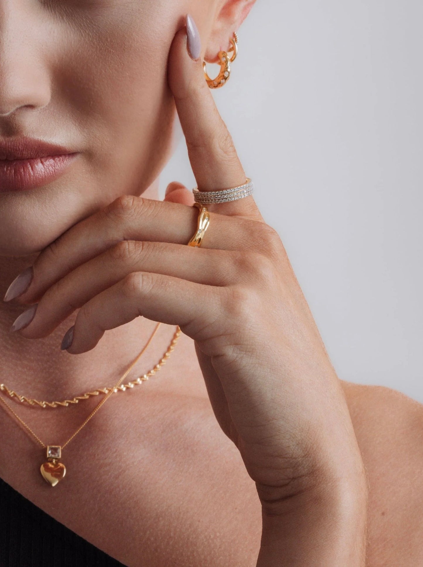 MELTING NARROW RING GOLD