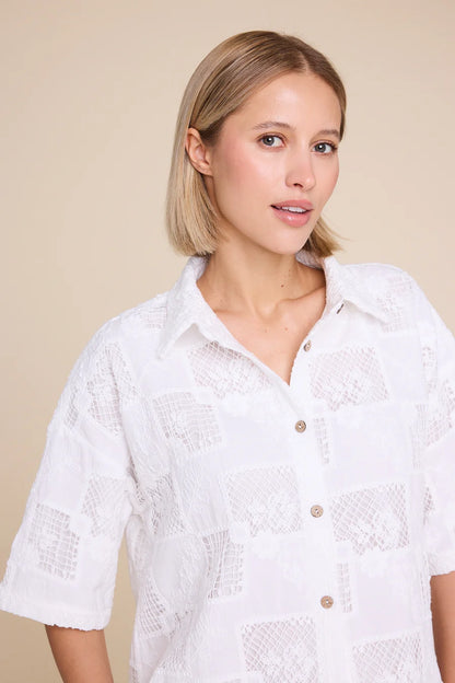 RESORT LACE TOP WHITE