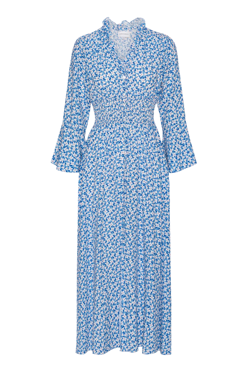 SALLY LONG DRESS BLUE WHITE
