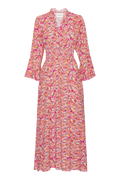 SALLY LONG DRESS RED FLOWER