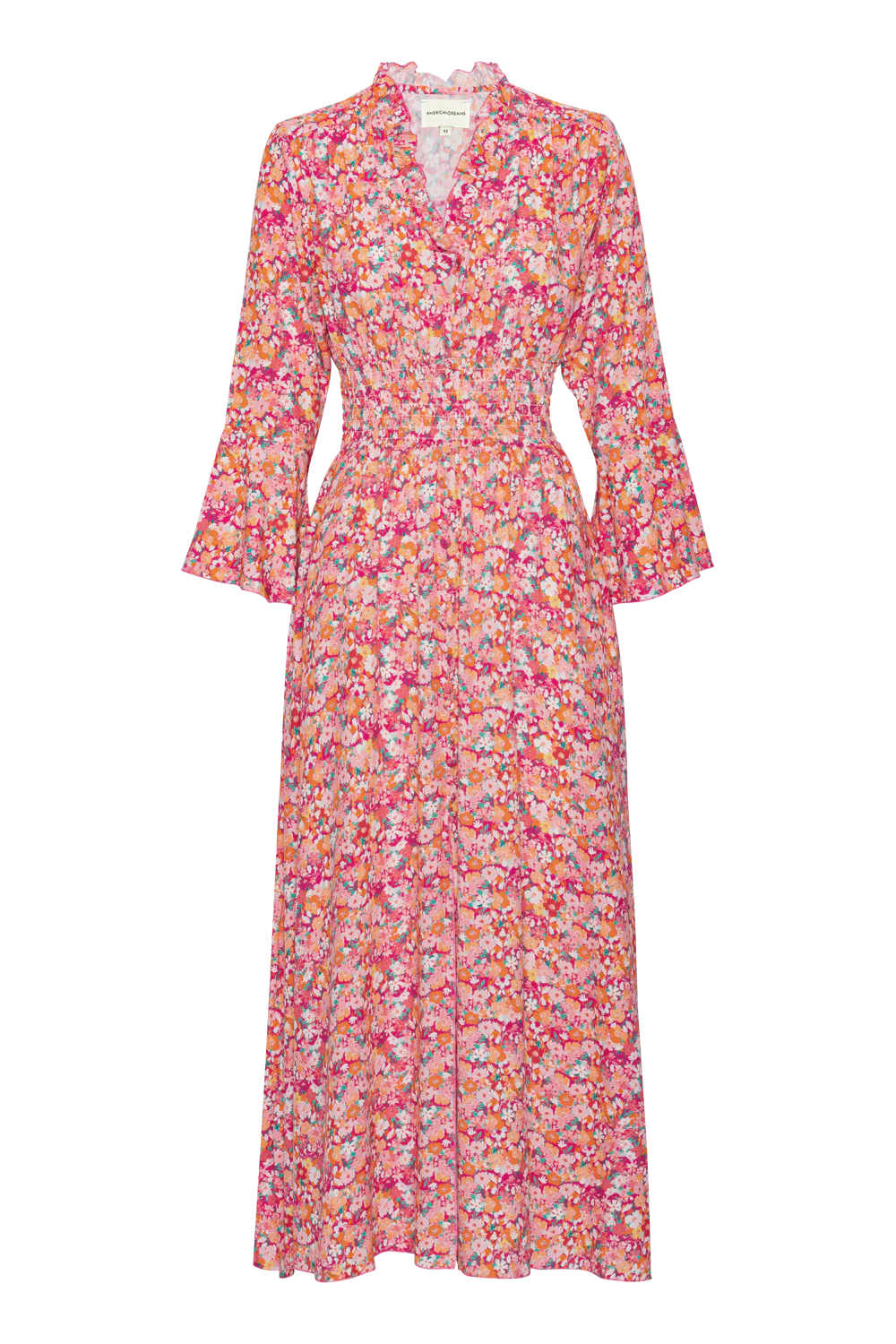 SALLY LONG DRESS RED FLOWER