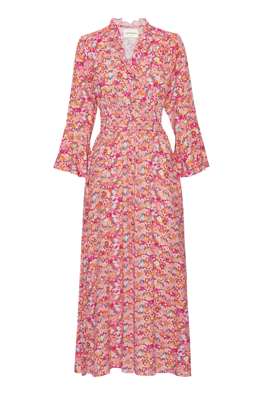 SALLY LONG DRESS RED FLOWER