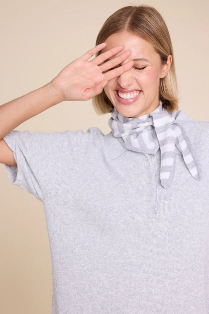 SCARF GREY/WHITE