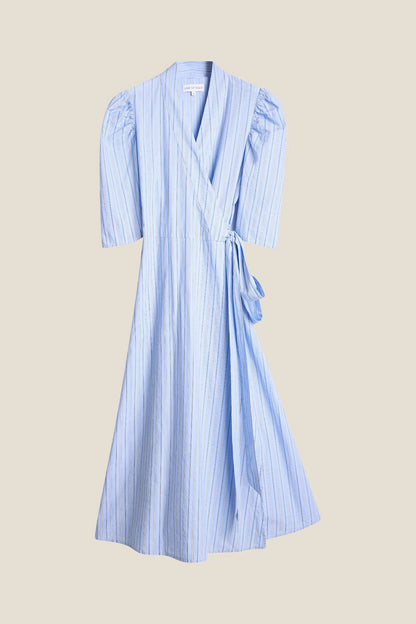 SCARLETT SHORT STRIPE DRESS BLUE